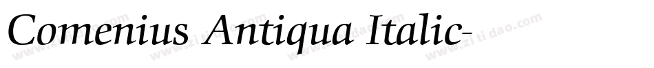 Comenius Antiqua Italic字体转换